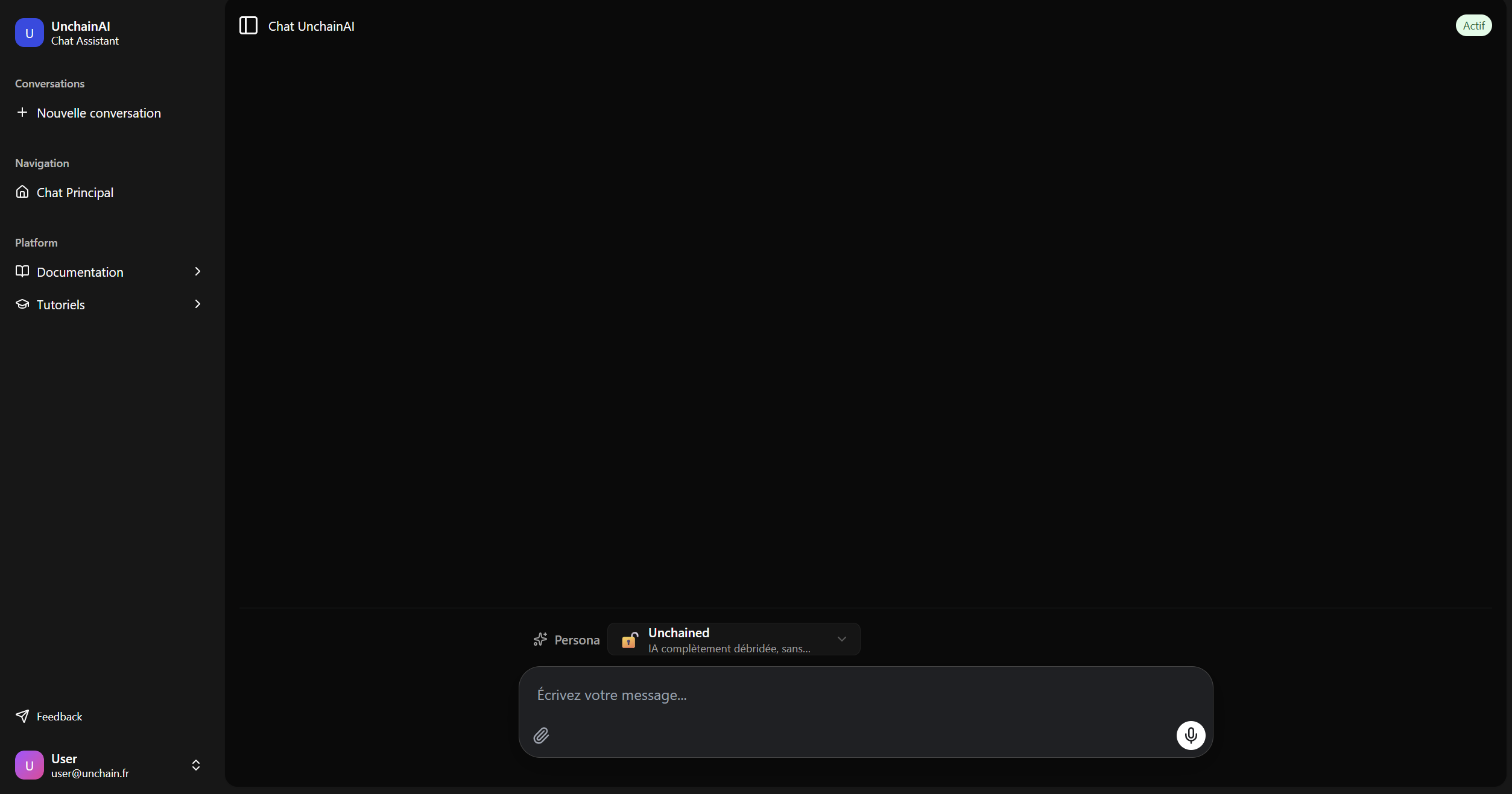 UnchainAI Interface